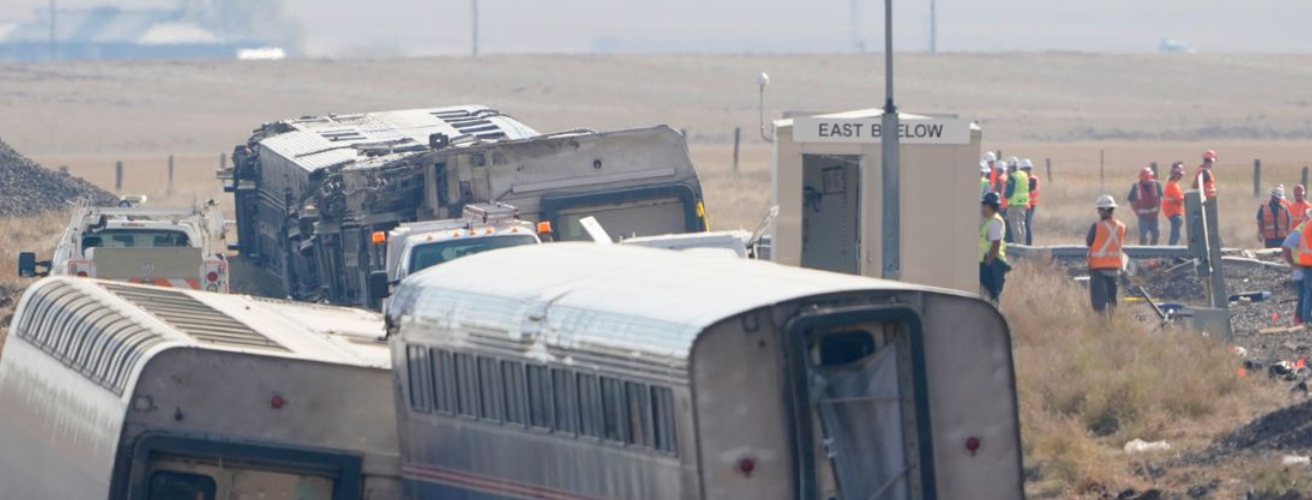 Amtrak derailment in Montana